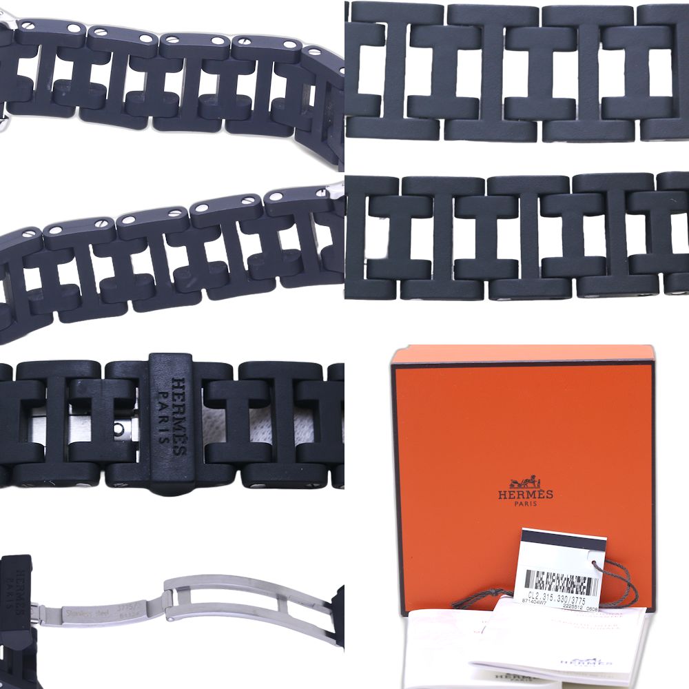 HERMES エルメス クリッパー ダイバークロノ CL2.315.330/3775 ステンレススチールxラバー レディース/130386【中古】【腕時計】