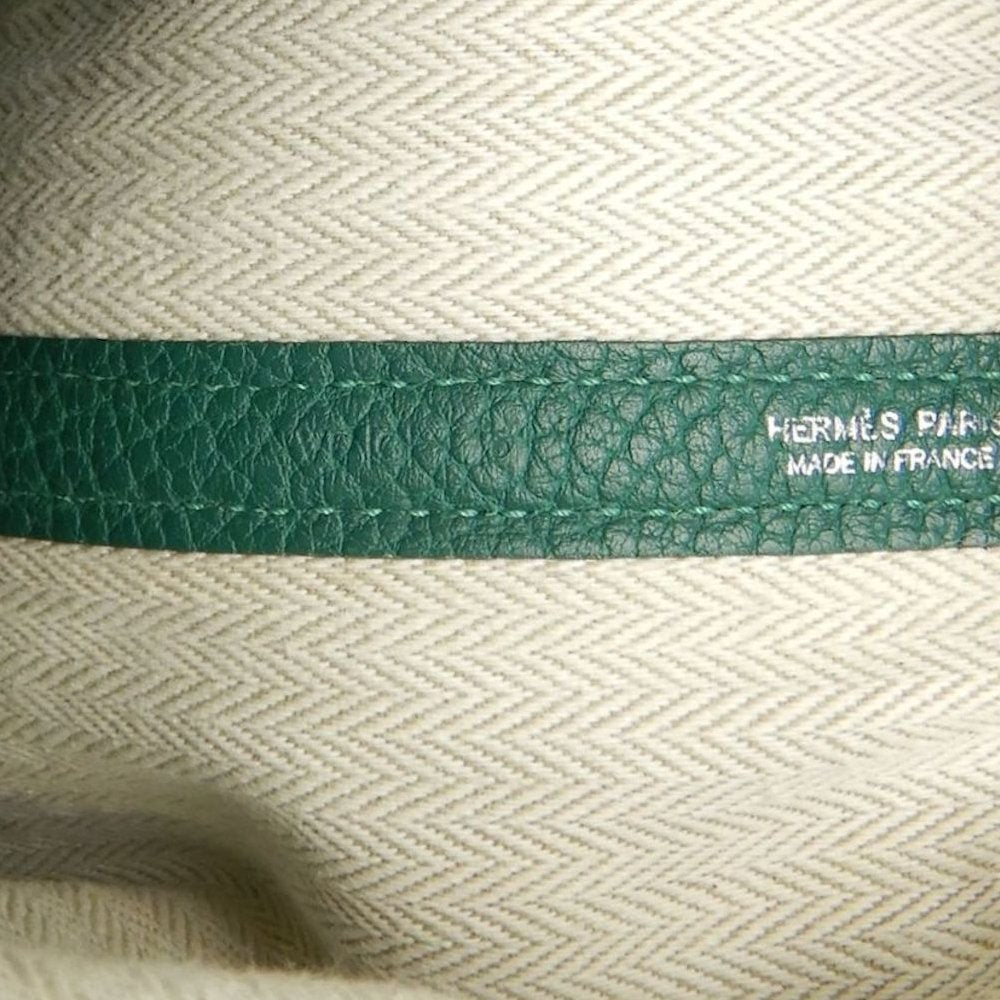 HERMES エルメス ガーデンパーティ ハンドバッグ ネゴンダ グリーン レディース /253854【中古】