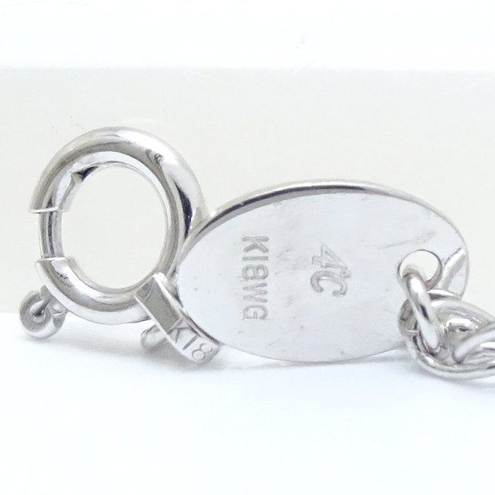 4℃ ヨンドシー ダイヤモンド ネックレス K18WG ホワイトゴールド レディース/292253【中古】【BJ】