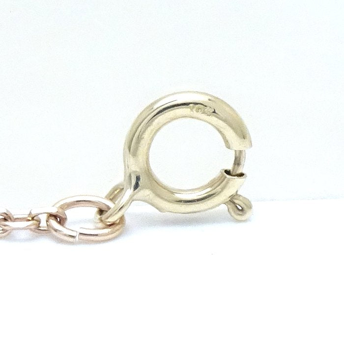 agete アガット ハート ネックレス ダイヤモンド0.08ct K10PG ピンクゴールド/292404【中古】【BJ】