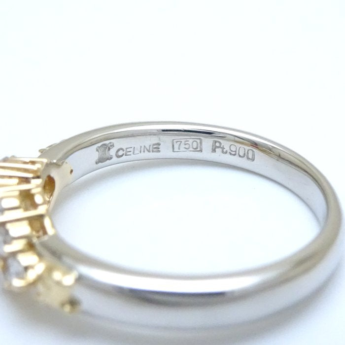 CELINE セリーヌ リング 指輪 ルビー0.34ct ダイヤモンド0.25ct 11.5号 Pt900プラチナxK18YG イエローゴールド /292606【中古】【BJ】