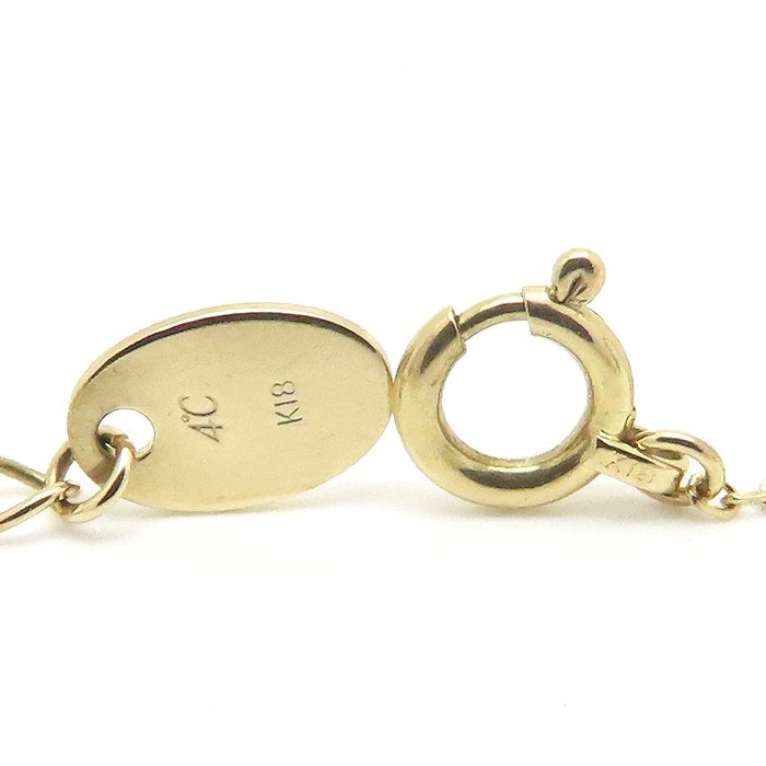 4℃ ヨンドシー ダイヤモンド クロス ネックレス K18YG イエローゴールド レディース/295017【中古】【BJ】