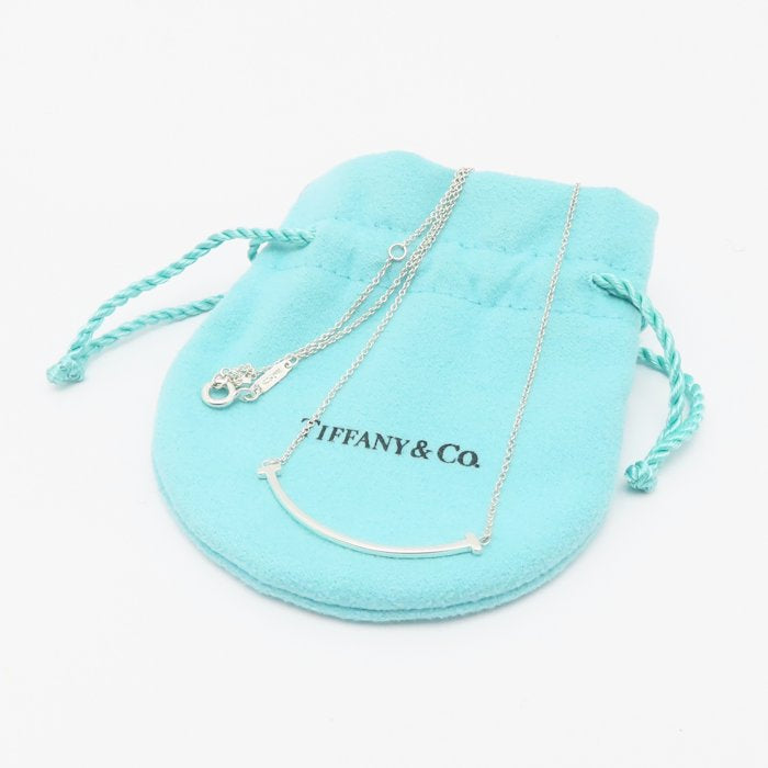 TIFFANY&Co. ティファニー Tスマイル ネックレス スモール シルバー925 レディース/295167【中古】【BJ】