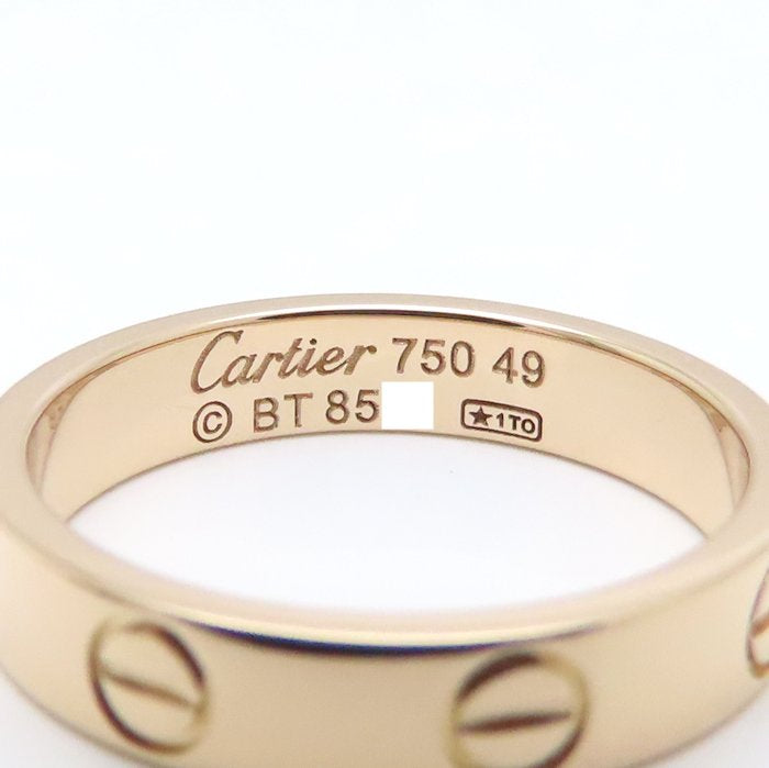 CARTIER カルティエ ミニラブ リング 指輪 #49 9号 B4085200 K18PG ピンクゴールド レディース/295234【中古】【BJ】