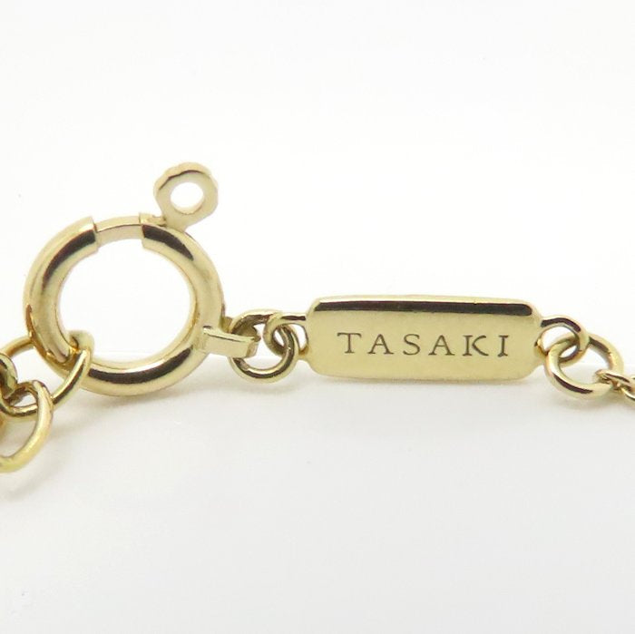 TASAKI 田崎真珠 プチ バランス ダイヤモンド ソロ ネックレス あこや真珠 ダイヤモンド0.13ct P-16743-4-18KYG K18YG イエローゴールド レディース/295321【中古】【BJ】