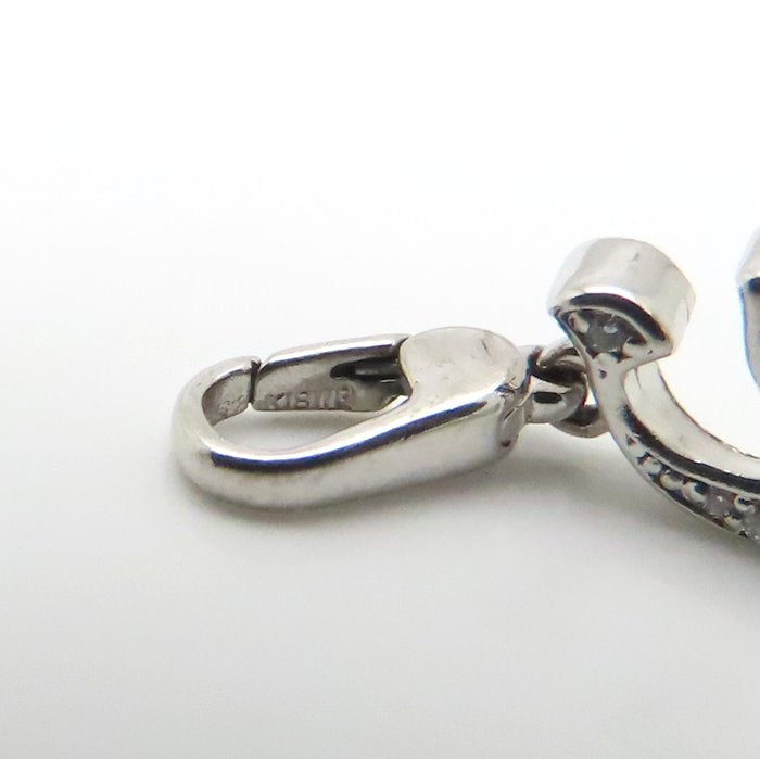NOMBRE ノンブル アルファ イニシャル ペンダントトップ チャーム G ダイヤモンド0.03ct K18WG ホワイトゴールド レディース /295328【中古】【BJ】