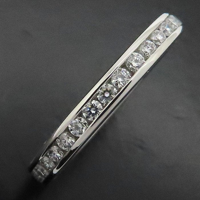 TIFFANY&Co. ティファニー チャネルセッティング リング 指輪 フルエタニティ ダイヤモンド 11号 Pt950プラチナ レディース/295338【中古】【BJ】