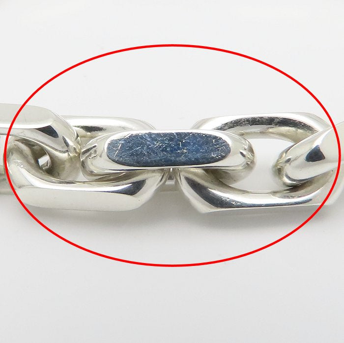 TIFFANY&Co. ティファニー 1837 メイカーズ ワイド チェーン ブレスレット シルバー925xK18YG イエローゴールド メンズ/295627【中古】【BJ】