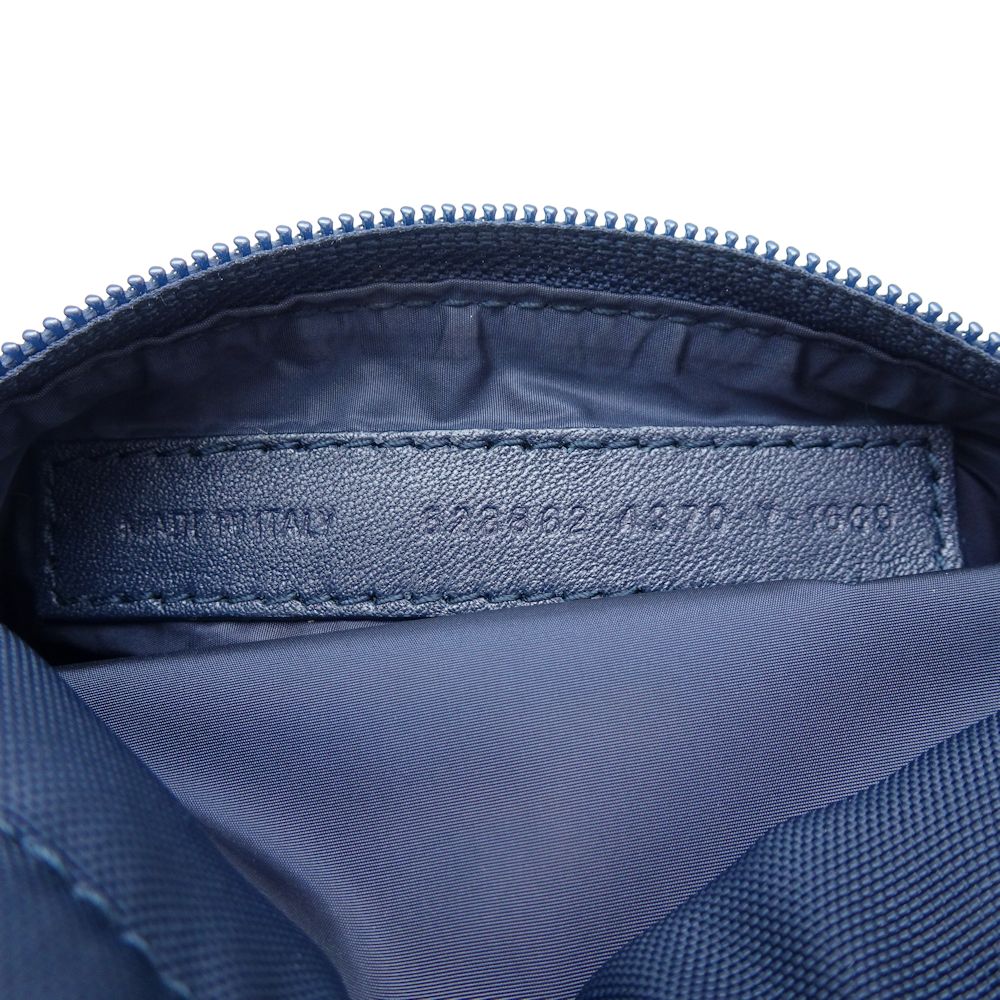 BALENCIAGA バレンシアガ ウィールヒップバッグ 528862 ボディバッグ ユニセックス ナイロンxキャンバス ネイビー レッド/351815【中古】