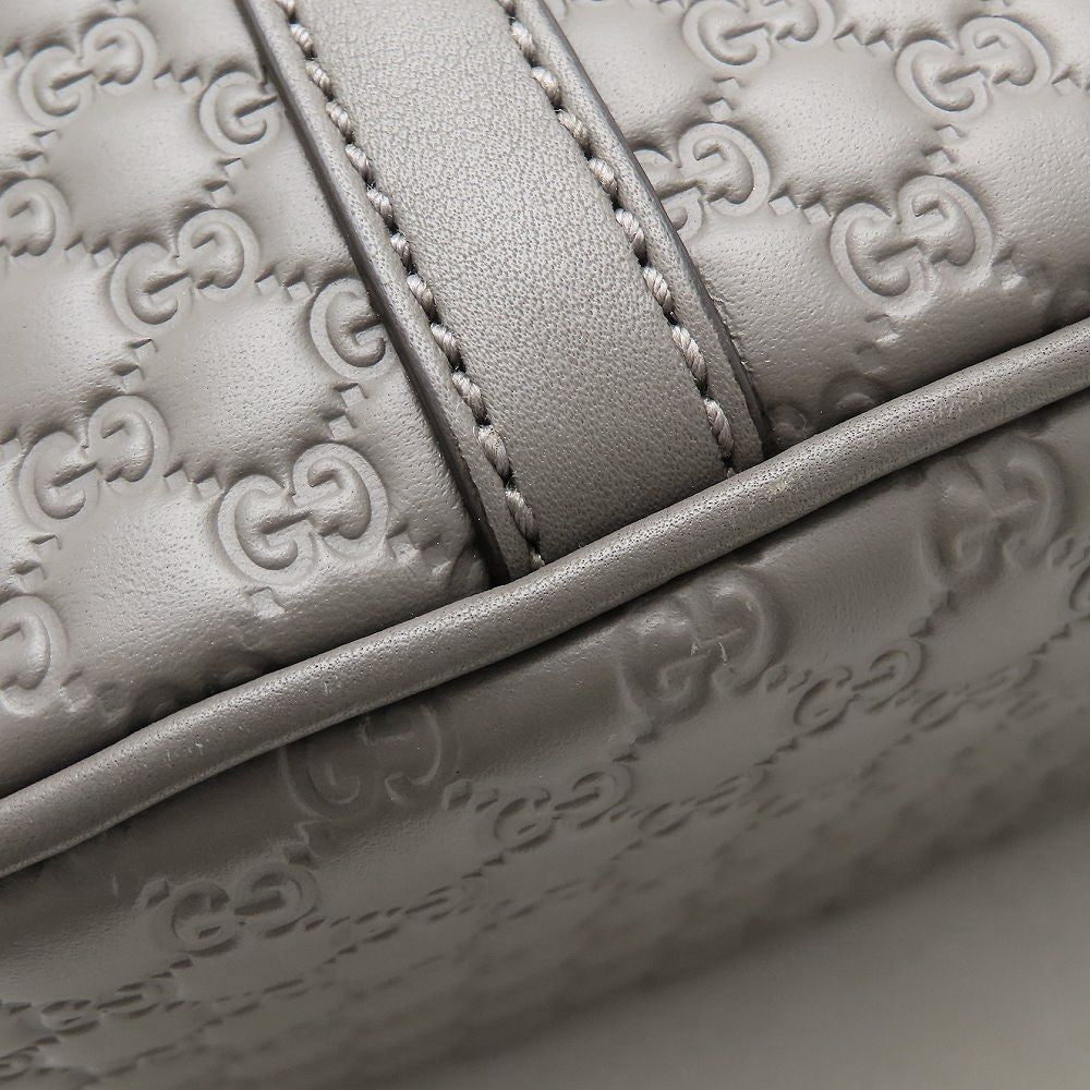 GUCCI グッチ マイクログッチシマ 449654 2Way ハンドバッグ レザー グレー アウトレット レディース/353226【中古】