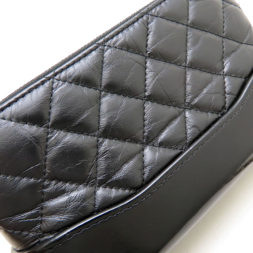 CHANEL シャネル ガブリエル ドゥ シャネル ヴィンテージカーフ チェーンウォレット A94505 ショルダーバッグ レザー ブラック レディース/353339【中古】