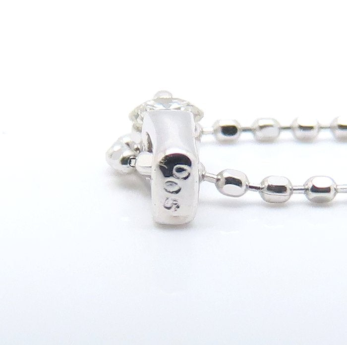 ダイヤモンド ネックレス ダイヤモンド0.05ct K18WG ホワイトゴールド レディース/76468【中古】【FJ】