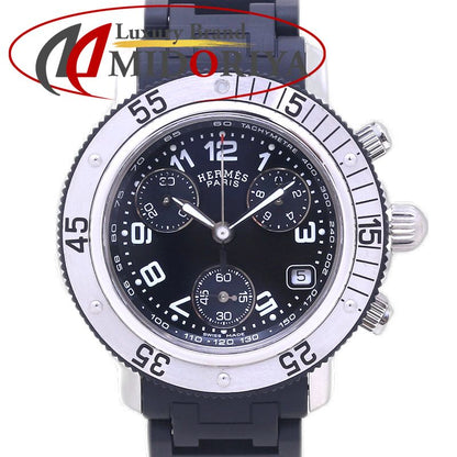 HERMES エルメス クリッパー ダイバークロノ CL2.315.330/3775 ステンレススチールxラバー レディース/130386【中古】【腕時計】