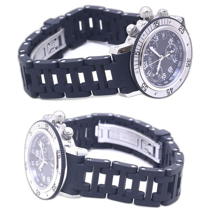 HERMES エルメス クリッパー ダイバークロノ CL2.315.330/3775 ステンレススチールxラバー レディース/130386【中古】【腕時計】