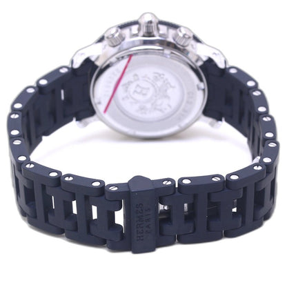 HERMES エルメス クリッパー ダイバークロノ CL2.315.330/3775 ステンレススチールxラバー レディース/130386【中古】【腕時計】