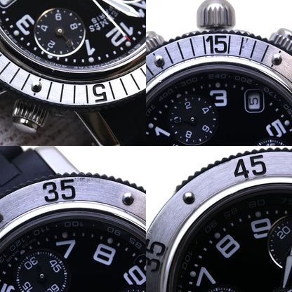 HERMES エルメス クリッパー ダイバークロノ CL2.315.330/3775 ステンレススチールxラバー レディース/130386【中古】【腕時計】