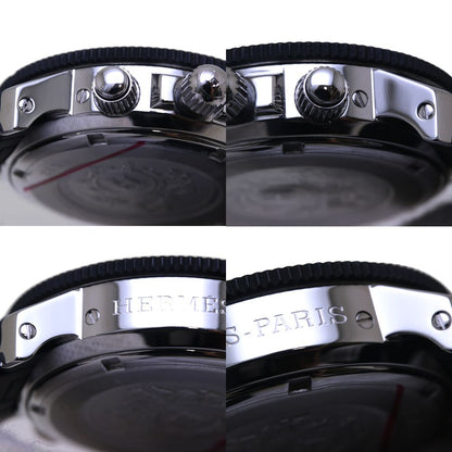 HERMES エルメス クリッパー ダイバークロノ CL2.315.330/3775 ステンレススチールxラバー レディース/130386【中古】【腕時計】