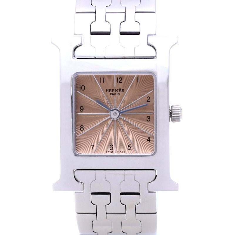 HERMES エルメス Hウォッチ HH1.210.461/4804【磨き済/電池交換済】 ステンレススチール レディース/130394【中古】【腕時計】