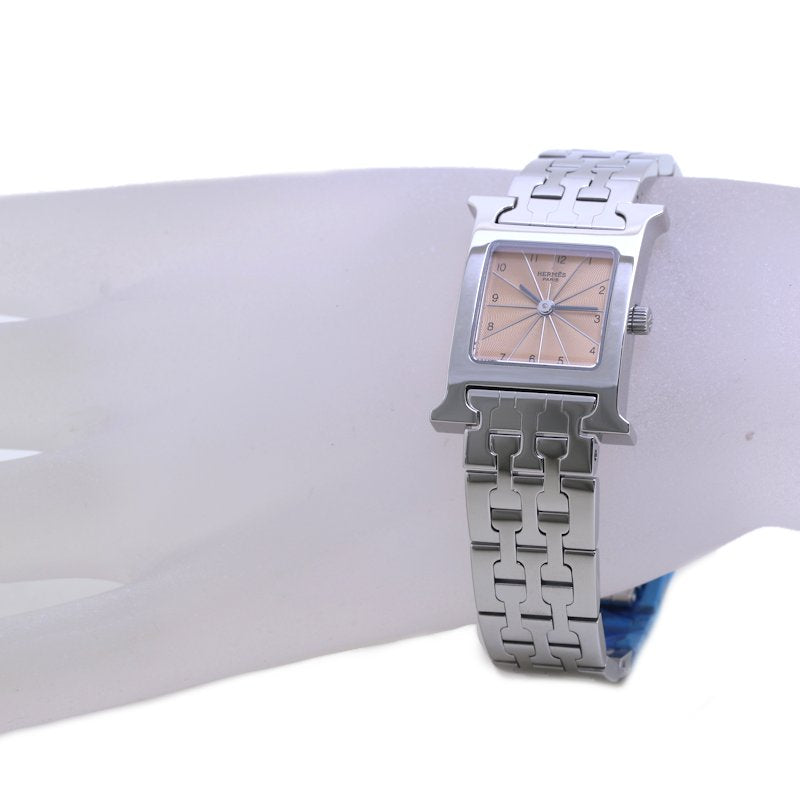 HERMES エルメス Hウォッチ HH1.210.461/4804【磨き済/電池交換済】 ステンレススチール レディース/130394【中古】【腕時計】