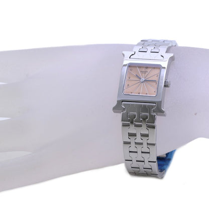 HERMES エルメス Hウォッチ HH1.210.461/4804【磨き済/電池交換済】 ステンレススチール レディース/130394【中古】【腕時計】