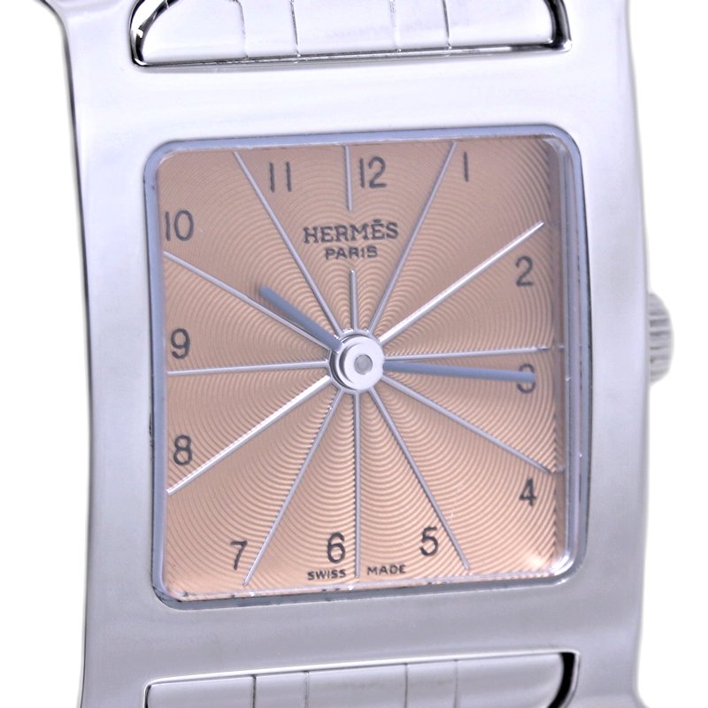 HERMES エルメス Hウォッチ HH1.210.461/4804【磨き済/電池交換済】 ステンレススチール レディース/130394【中古】【腕時計】