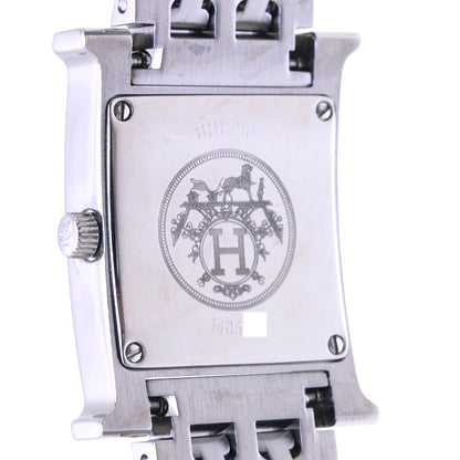 HERMES エルメス Hウォッチ HH1.210.461/4804【磨き済/電池交換済】 ステンレススチール レディース/130394【中古】【腕時計】