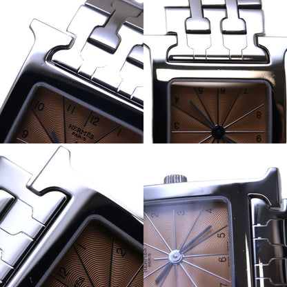 HERMES エルメス Hウォッチ HH1.210.461/4804【磨き済/電池交換済】 ステンレススチール レディース/130394【中古】【腕時計】