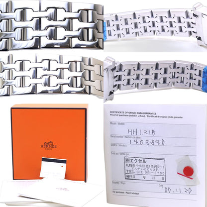 HERMES エルメス Hウォッチ HH1.210.461/4804【磨き済/電池交換済】 ステンレススチール レディース/130394【中古】【腕時計】