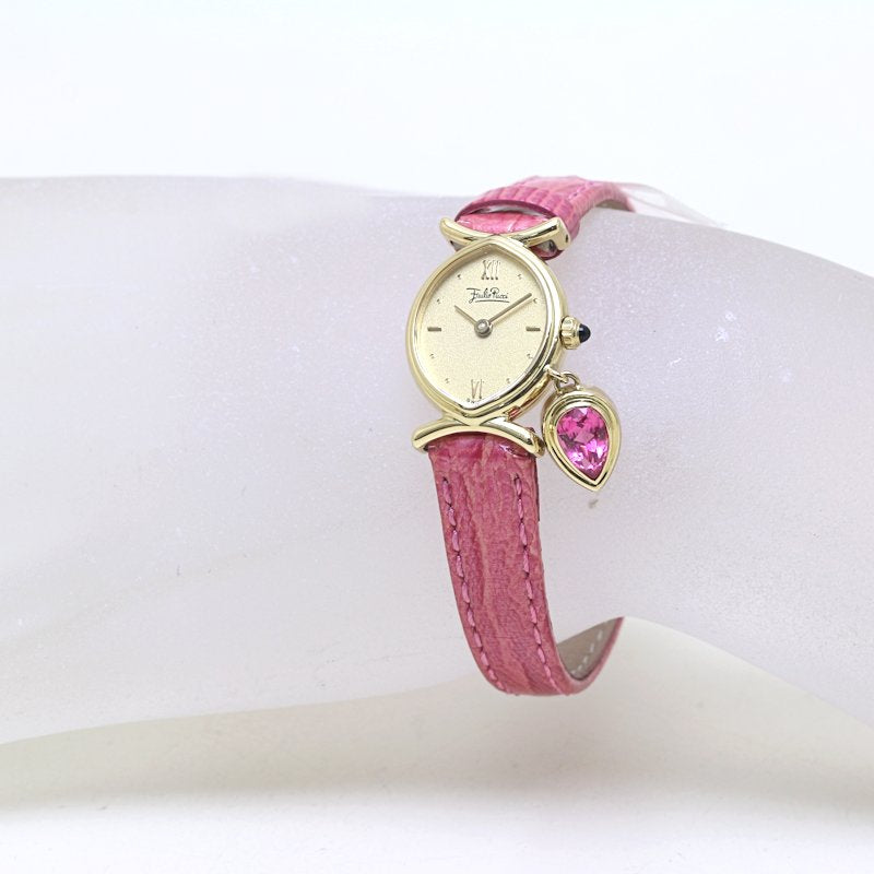 Emilio Pucci エミリオプッチ ルベライト0.87ct 130702.53【中古】 腕時計 レディース ウォルサム製品 イエローゴールドx革/130452