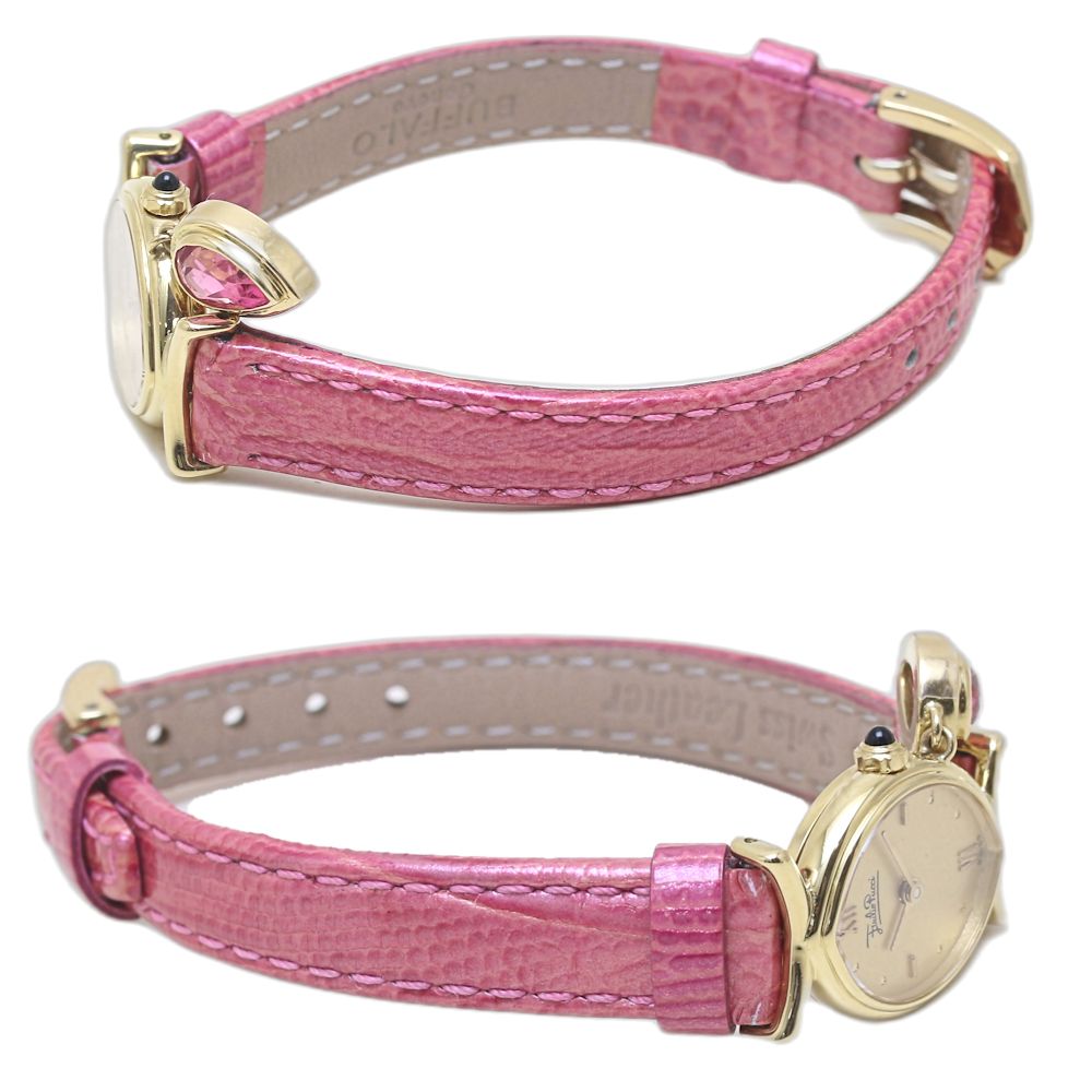 Emilio Pucci エミリオプッチ ルベライト0.87ct 130702.53【中古】 腕時計 レディース ウォルサム製品 イエローゴールドx革/130452