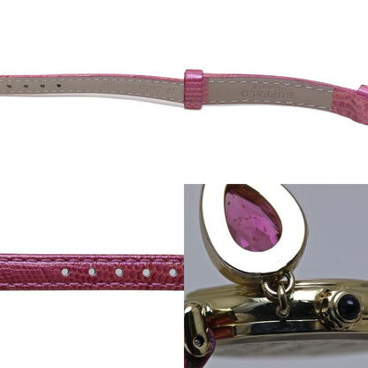 Emilio Pucci エミリオプッチ ルベライト0.87ct 130702.53【中古】 腕時計 レディース ウォルサム製品 イエローゴールドx革/130452