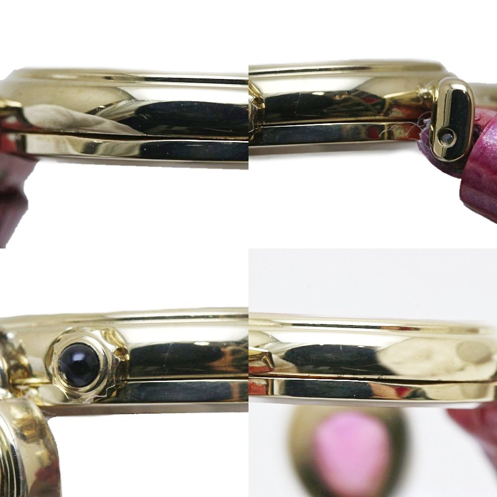 Emilio Pucci エミリオプッチ ルベライト0.87ct 130702.53【中古】 腕時計 レディース ウォルサム製品 イエローゴールドx革/130452
