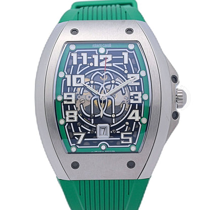 Roberto Cavalli ロベルトカバリ BY FRANCK MULLER バイ フランク・ミュラー RV1G205P1021 日本限定品 【未使用】 腕時計 メンズ【保護シール付き】 ステンレススチールxラバー/130466