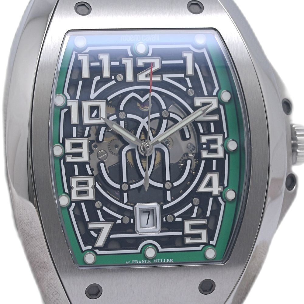 Roberto Cavalli ロベルトカバリ BY FRANCK MULLER バイ フランク・ミュラー RV1G205P1021 日本限定品 【未使用】 腕時計 メンズ【保護シール付き】 ステンレススチールxラバー/130466