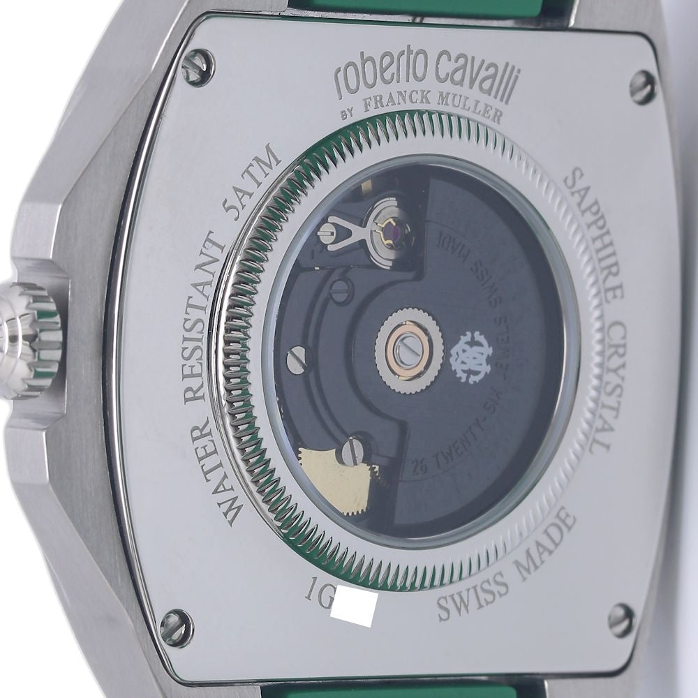 Roberto Cavalli ロベルトカバリ BY FRANCK MULLER バイ フランク・ミュラー RV1G205P1021 日本限定品 【未使用】 腕時計 メンズ【保護シール付き】 ステンレススチールxラバー/130466