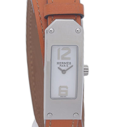 HERMES エルメス ケリー2 KT1.210.130./WOR2【中古】 腕時計 レディース【電池交換済】 ステンレススチールx革/130475