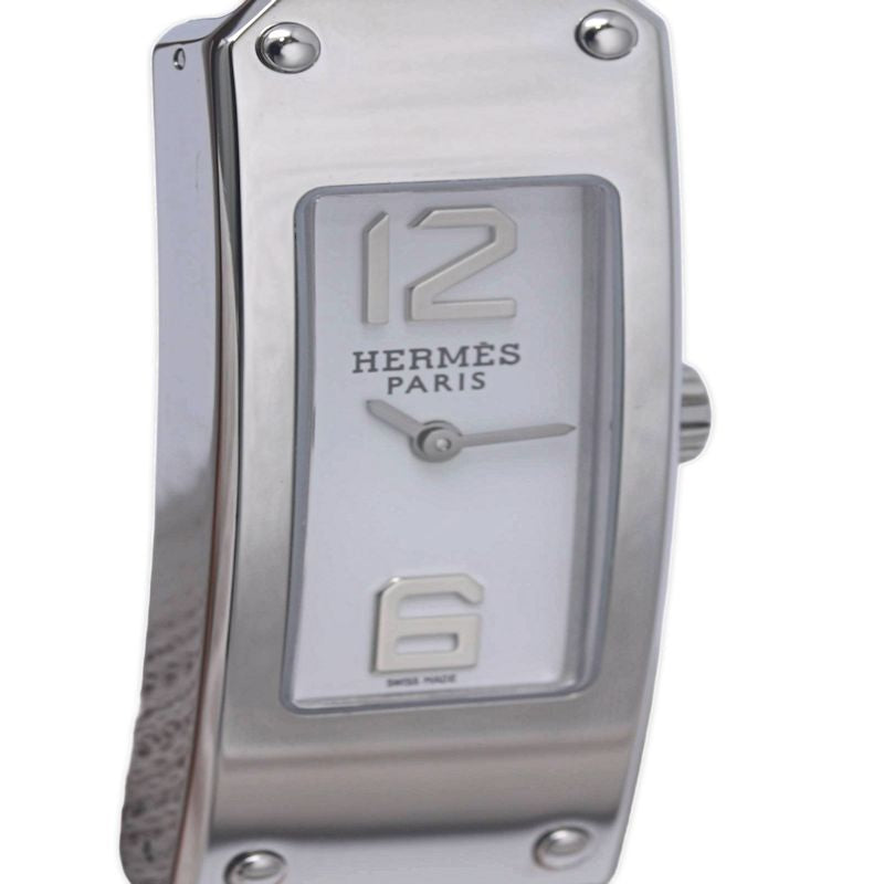 HERMES エルメス ケリー2 KT1.210.130./WOR2【中古】 腕時計 レディース【電池交換済】 ステンレススチールx革/130475