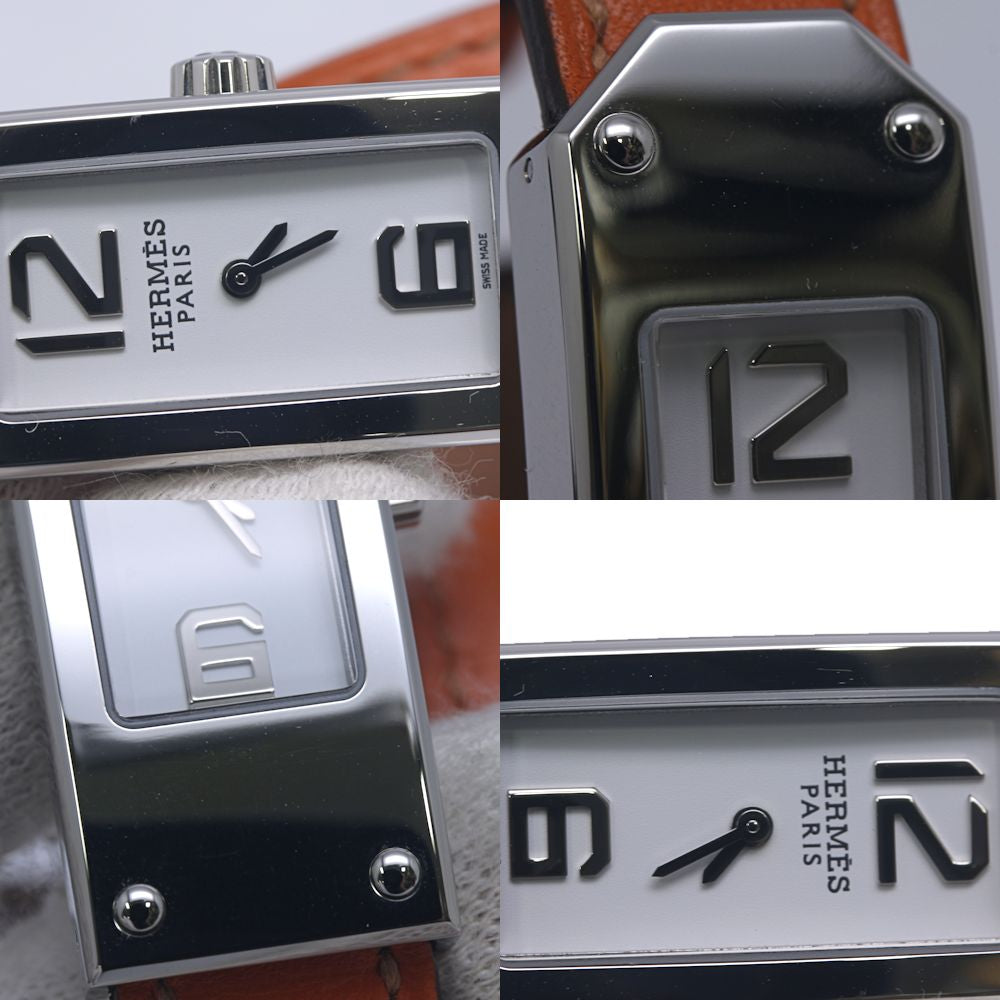 HERMES エルメス ケリー2 KT1.210.130./WOR2【中古】 腕時計 レディース【電池交換済】 ステンレススチールx革/130475