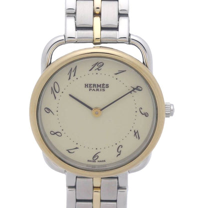 HERMES エルメス アルソー AR4.220.430/4126【中古】 腕時計 レディース【磨き済】 ステンレススチールxGP(ゴールドメッキ)/130478