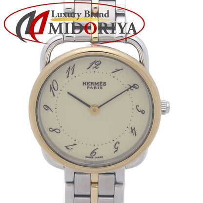 HERMES エルメス アルソー AR4.220.430/4126【中古】 腕時計 レディース【磨き済】 ステンレススチールxGP(ゴールドメッキ)/130478