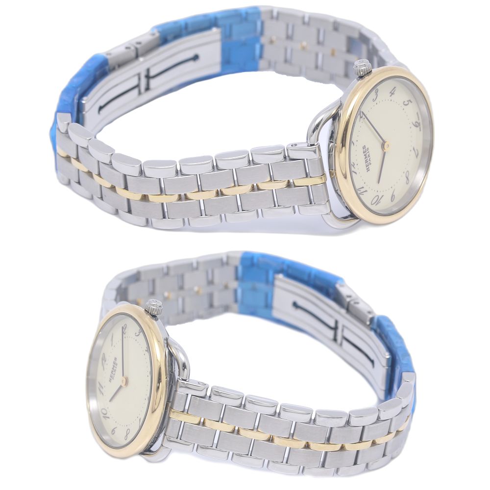 HERMES エルメス アルソー AR4.220.430/4126【中古】 腕時計 レディース【磨き済】 ステンレススチールxGP(ゴールドメッキ)/130478