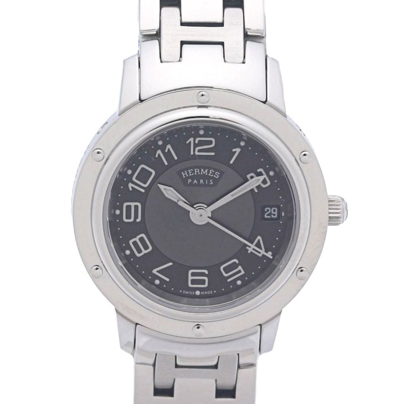 HERMES エルメス クリッパー クラシック CP1.210.230/4969【中古】 腕時計 レディース【磨き済/電池交換済】 ステンレススチール/130489