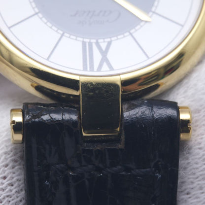 CARTIER カルティエ マストヴァンドームSM ヴェルメイユ W1004254【中古】 腕時計 レディース【電池交換済】 シルバー925x革/130497
