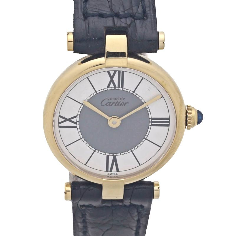 CARTIER カルティエ マストヴァンドームSM ヴェルメイユ W1004254【中古】 腕時計 レディース【電池交換済】 シルバー925x革/130497