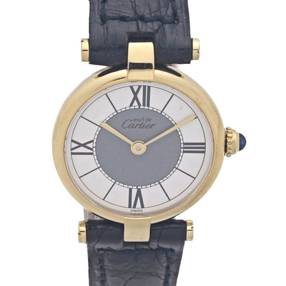 CARTIER カルティエ マストヴァンドームSM ヴェルメイユ W1004254【中古】 腕時計 レディース【電池交換済】 シルバー925x革/130497