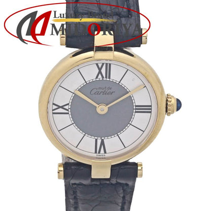 CARTIER カルティエ マストヴァンドームSM ヴェルメイユ W1004254【中古】 腕時計 レディース【電池交換済】 シルバー925x革/130497