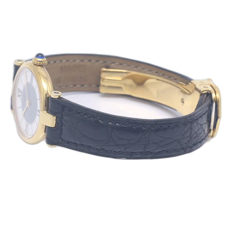 CARTIER カルティエ マストヴァンドームSM ヴェルメイユ W1004254【中古】 腕時計 レディース【電池交換済】 シルバー925x革/130497