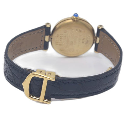 CARTIER カルティエ マストヴァンドームSM ヴェルメイユ W1004254【中古】 腕時計 レディース【電池交換済】 シルバー925x革/130497