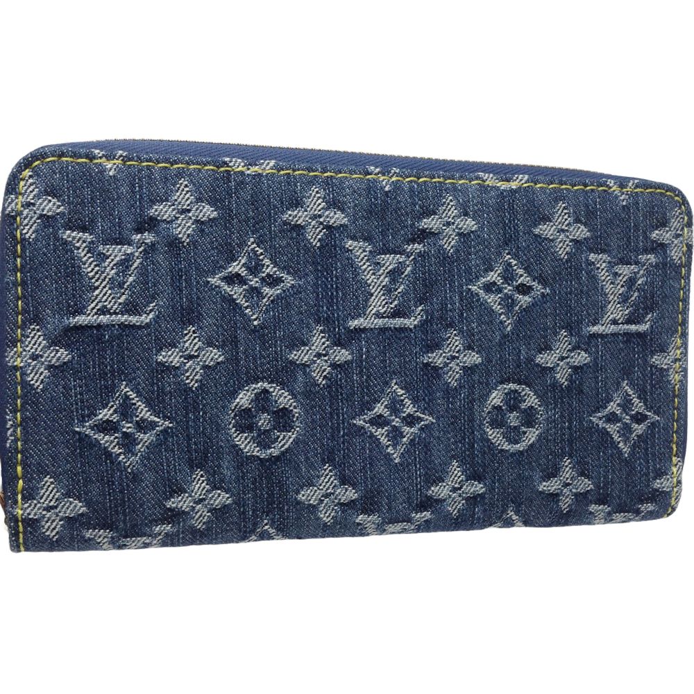 LOUIS VUITTON ルイヴィトン 長財布 M95341 ジッピーウォレット モノグラム デニム ブルー/180694【中古】