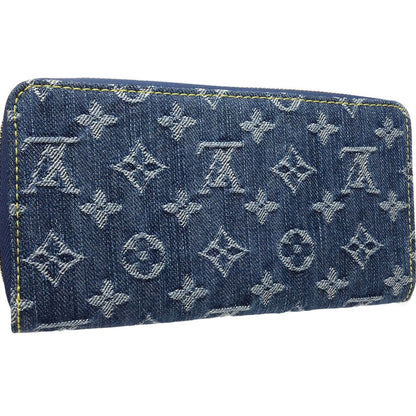 LOUIS VUITTON ルイヴィトン 長財布 M95341 ジッピーウォレット モノグラム デニム ブルー/180694【中古】